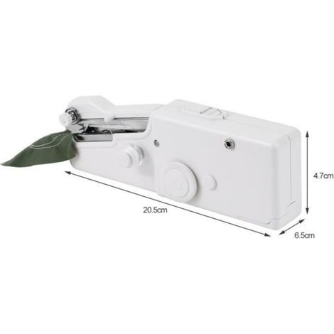 Mini Machine A Coudre - 20.5 X 6.5 X 4.7 Cm - Pour Réparations Rapides Et Ourlets - Blanc - 1 Pièce (1/4)