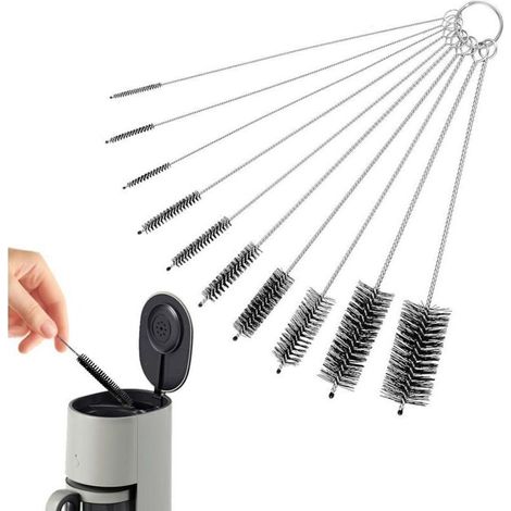 Lot de 10 brosses pour tuyau d'arrosage, brosses de nettoyage extra longues, brosses flexibles, brosses pour tuyau d'arrosage, brosses pour canalisations, dix types de règles pour tuyau d'arrosage (1/4)