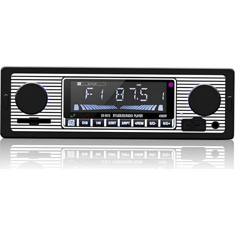 Bluetooth-Autoradio, Vintage-Bluetooth-Autoradio, 4 x 60 W, MP3-Player mit Fernbedienung, unterstützt USB/AUX