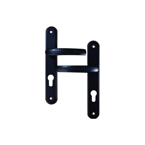 Quincadeco – Poignée de porte coulissante Elona noir – Aluminium époxy résistant – Entraxe 195mm – Pour portes 38 à 46mm