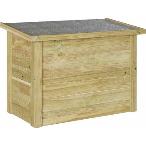 Boîte de rangement Naturel 80 x 44,5 x 57,5 cm Pinède imprégnée (1/5)