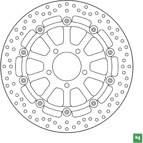 Disque de frein avant Newfren pour Suzuki GSXR600/750 (1997-2003), GSXR1000 (2000-2004), TL1000, GSXR1300, Hayabusa (1999-2007), GSX 1400 (2002-2007) (320 x 69 x 5 mm) flottant