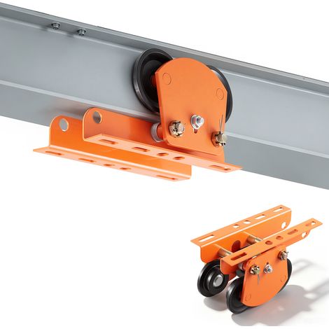 VEVOR Laufkatze mit 998 kg Tragkraft, Manuelles Rollfahrwerk mit Doppelrädern & 68-110 mm Flanschbreite, Handfahrwerk aus Kohlenstoffstahl für I-Träger, Krankatze für PA600 PA700 PA800 PA900 PA1000 (1/5)