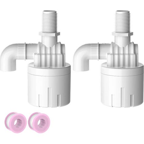 Robinet à flotteur 1" – Régulateur de niveau d'eau pour citerne et WC (lot de 2, entrée supérieure 1") (1/5)