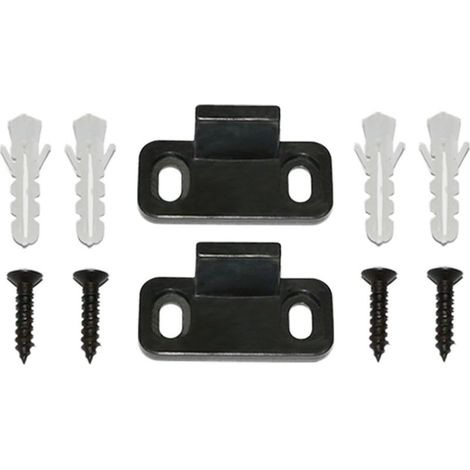 Lot de 2 guides de sol pour porte de grange coulissante avec vis et tubes d'extension pour une installation sûre sur les portes coulissantes de placard, de dérivation et de poche (1/5)