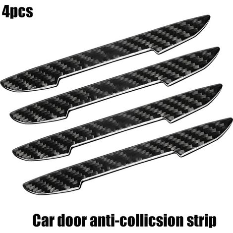 -3 Protections autocollantes anti-rayures pour poignées de portières de voiture, en caoutchouc fibre de carbone, bandes anti-collision pour rétroviseurs, accessoires (1/5)