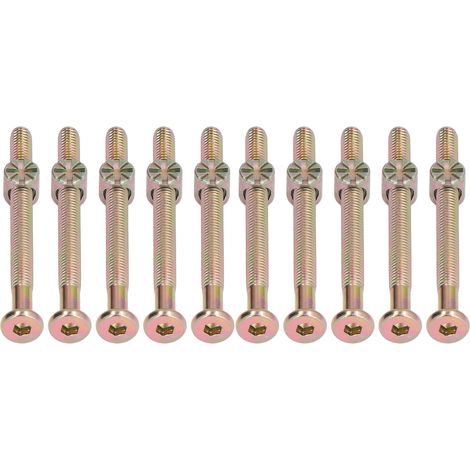 Kit de 10 vis à tête hexagonale creuse M6 en acier inoxydable galvanisé pour lit bébé (M6 x 70 mm) (1/5)