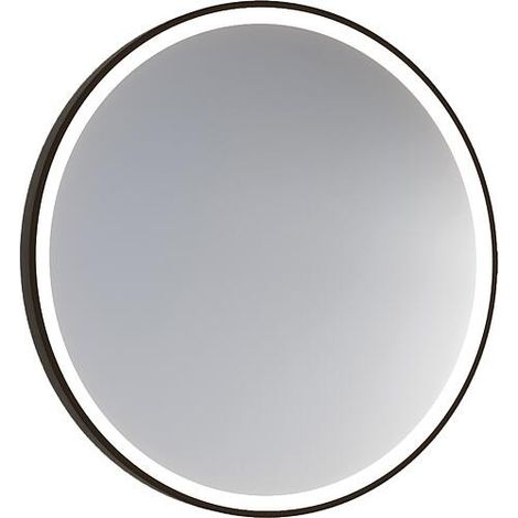 Miroir LED Aulielva avec interrupteurs tactiles, avec cadres noirs, front/backlight, Ø 700mm (1/2)