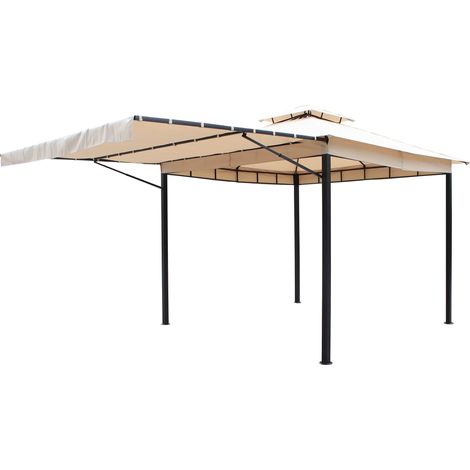 Pavillon Pergola 3,3x3,3 m mit Megan -Öffnungswand (1/5)
