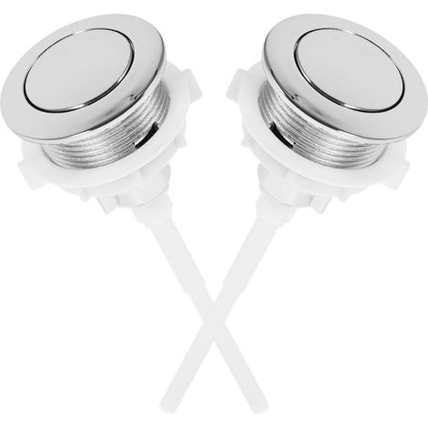 2 Pièces Bouton de Chasse D'eau du Réservoir de Toilettes Rond (1/5)