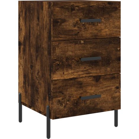 Maison Exclusive - Comodino Rovere Fumo 40x40x66 cm in Legno Multistrato