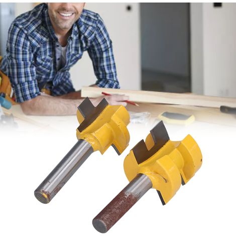 Set aus zwei quadratischen T-Schaft-Zapfenschneidern mit 8 mm Schaft, für Holzbearbeitung, Fußböden und Paneele. (1/5)
