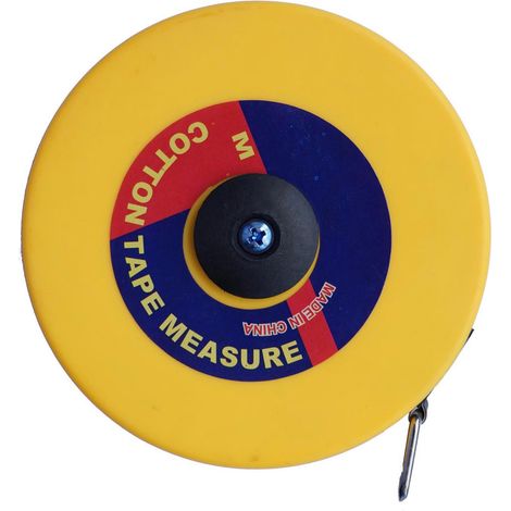 Dapetz® 10M Surveyors Tape Measure Fiberglass Metric Imperial Durable Steel Case Vinyl Coating Closed Reel Fiber Tape Metal End Hooks & Claw (1/5)
