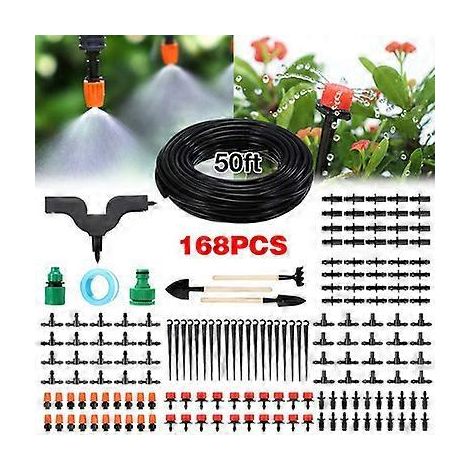 Kit d'arrosage goutte à goutte 15 m, buse capillaire 4/7, arrosage automatique, kit d'outils d'irrigation de jardin ( ) (1/5)