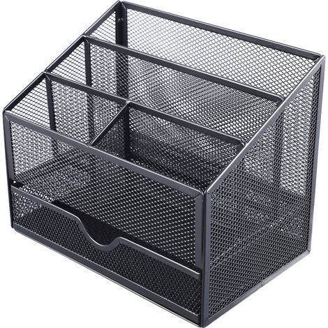Schreibtisch-Organizer aus Metall mit Schublade für Stifte, Bücher und Büromaterialien (1/5)