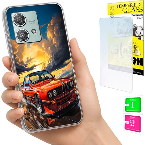 Funda para Motorola Edge 40 Neo con cubierta trasera y cristal 9H. (1/5)