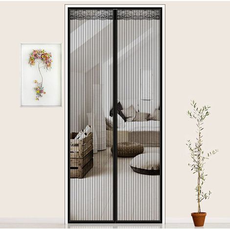 Zanzariera magnetica per porta – 150 x 200 cm, fissaggio in velcro, non necessita di foratura, barriera contro insetti e mosche