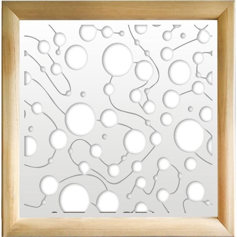 BAKTERIA - Moduli Decorativi in Legno e PVC - Colore: bianco - Misura: 73x73 cm (1/4)