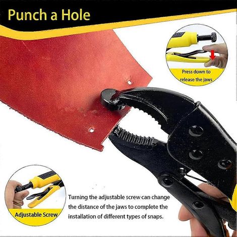 Kit d'outils robuste pour fermetures à pression, comprenant 25 fermetures à pression et une pince à fermeture à pression, adapté aux bâches de bateaux, toiles, bâches et réparations de bricolage. (1/5)
