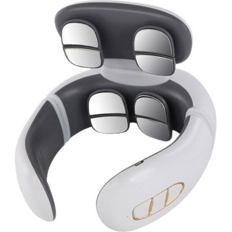 Masajeador Cuello - 4 Cabezas Rotativas - Terapia De Impulsos 10-100 Hz - Compresión Térmica 45 °C - Batería Recargable 2000 mAh - Uso Doméstico (1/5)