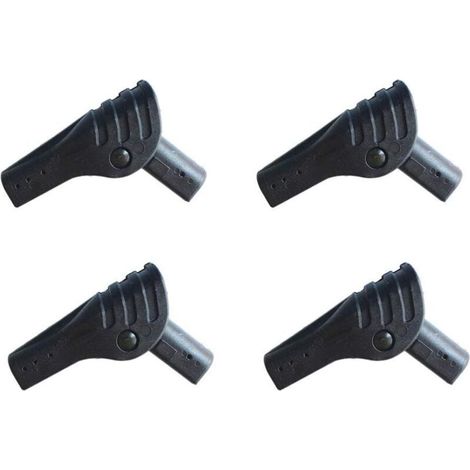 Ensemble de 4 connecteurs de tente pliables, accessoires de camping, connecteurs de poteau de tente portables en plastique, poteau de support DIY pour auvent de tente extérieure, diamètre intérieur de (1/4)