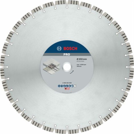 Bosch - Disque à tronçonner diamanté pour béton 450x25,4 mm 2608602660
