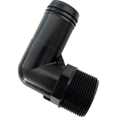 Hayward SPX1105Z4 schwarzer 90°-Winkeladapter mit 3,81 cm gerillter Spitze. (1/4)