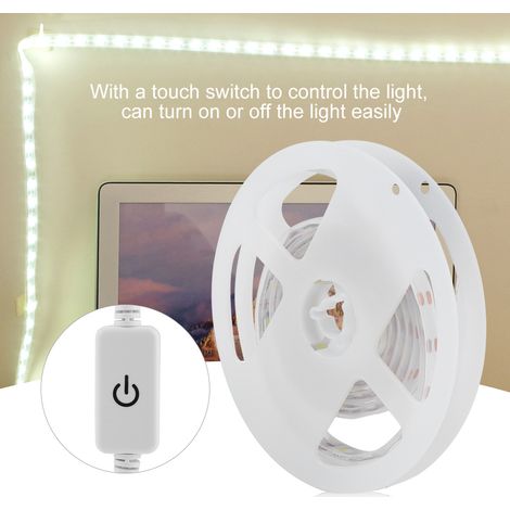 Dimmbare LED-Schrankbeleuchtung mit 60 LEDs, flexibles LED-Streifen-Set für Schminkspiegel, weiß (1/5)