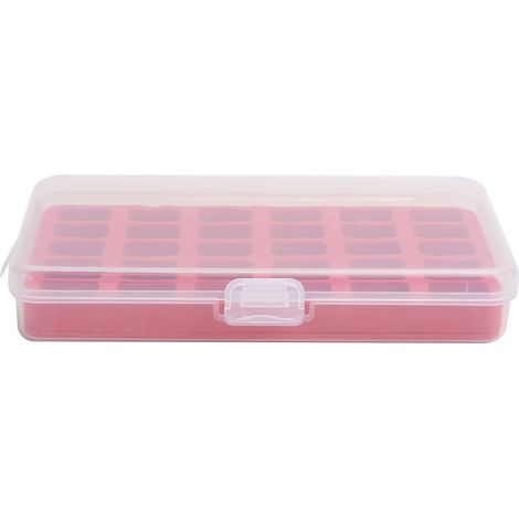 Boîte de rangement pour bobines et canettes, organisateur à clip suspendu pour couture et loisirs créatifs, étui en plastique à 30 compartiments (1/5)