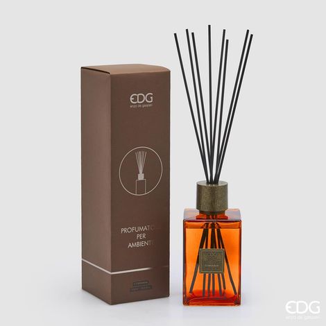 EDG Enzo De Gasperi Profumatore Bottiglia Quadrata 1.200 Ml H 22 Cm Cinnamon Scatola Regalo (1/3)