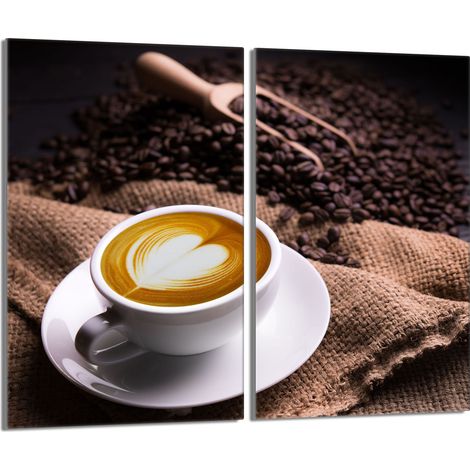 Piastra protettiva in vetro per fornello 2x30x52 Caffè (1/5)