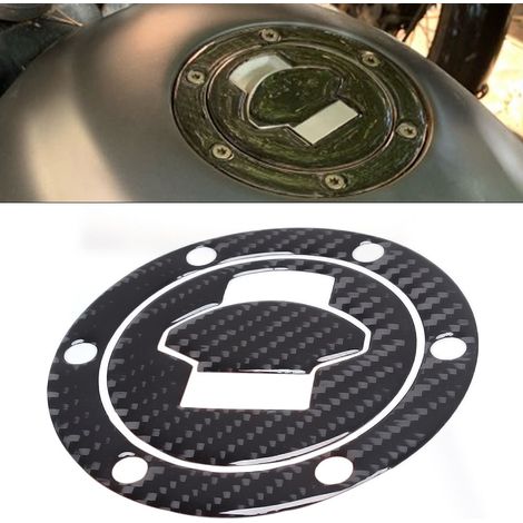 Convient aux motos BMW R1150R/R1150RT : autocollants/décalcomanies en fibre de carbone véritable pour bouchon de réservoir.