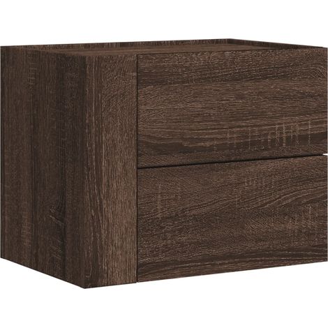Maison Exclusive - Wand-Nachttisch Braun Eichen-Optik 45x30x35 cm