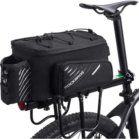 Sacoche de vélo 8L pour porte-bagages, sacoche étanche Reflex, sac bandoulière multi-compartiments, sac de voyage extérieur avec housse de pluie-AquaForge (1/5)
