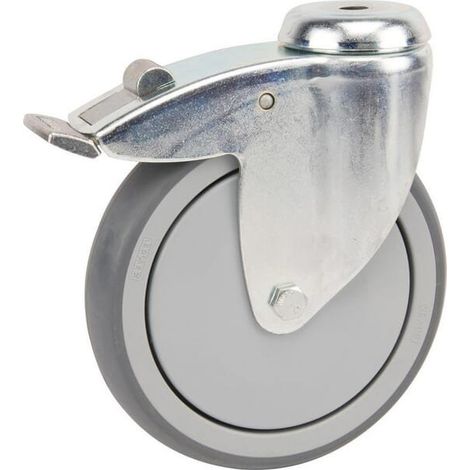 Roulettes pivotantes en acier galvanisé à trou de fixation TENTE 2477PJP150P3011
