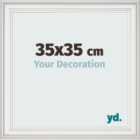 yd. - Cadre photo 35x35 - Blanc Patine - MDF - Lazio