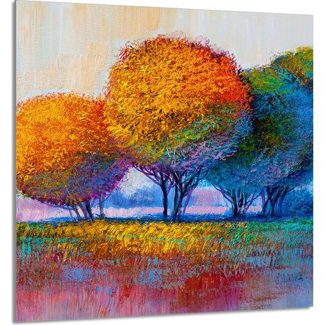 PANEL DE VIDRIO PARA COCINA 60x65 Árboles
