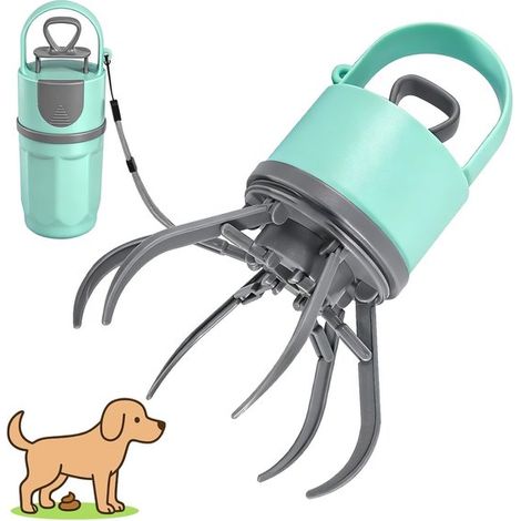 SolidKeus - Pelle à déjections canines portable avec distributeur de sacs (vert) (1/5)