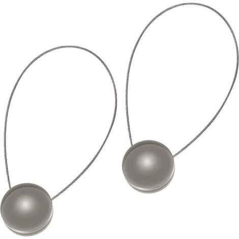 LegendTech 2er-Pack magnetische Gardinenhalter, Katzenaugen-Gardinenclips für Zuhause, Fenster, Wohnzimmer, Büro, Dunkelgrau
