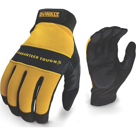 DeWalt Work Gloves Synthetic Padded Leather Palm and Brow Wipe DEWPERFORM2