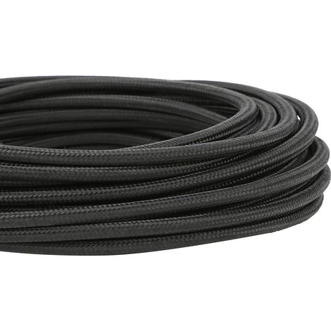 Textile cable for lamp textile coated plastic cable, fabric cable, 3-wire power cable 3 x 0.75 mm² with earth conductor, for electrical items and accessories (1/5)
