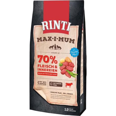 Rinti Max-i-Mum Hundetrockenfutter Adult 12 + 2 kg Rind Trockenfutter (1/2)