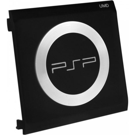 PSP puerta discos UMD con anillo metálico e inscripción
