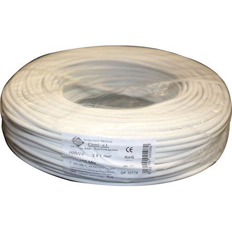 Cable Eléctrico 2x1,5mm2 Negro 100 m BRICABLE