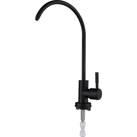 Robinet de filtre à eau de cuisine en acier inoxydable, adapté à la plupart des systèmes d'osmose inverse ou de filtration d'eau, robinet d'eau potable d'évier de bar de cuisine (1/5)