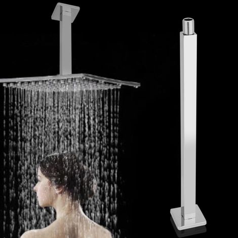 Beyamis Bras de douche mural extensible en acier inoxydable avec pommeau de douche effet pluie. (1/5)