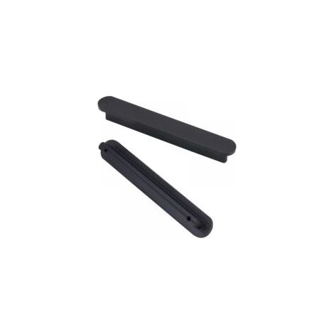 Lot de 2 poignées de meuble de cuisine en laiton brossé noir, entraxe de 128 mm - Poignées pour meubles et placards (1/5)