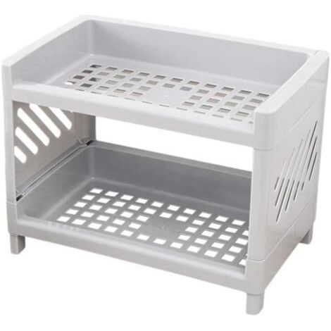 Étagère À Épices Mini Étagère De Rangement De Cuisine Organisateur D' Articles Divers D' Assaisonnement À Double Couche Pour[Z2544] (1/4)
