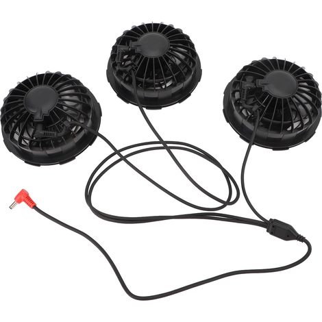 Lot de 3 ventilateurs rafraîchissants pour gilet, 7,4 V CC, en plastique, 3 vitesses, légers et climatisés, avec moteur sans balais en cuivre. (1/5)