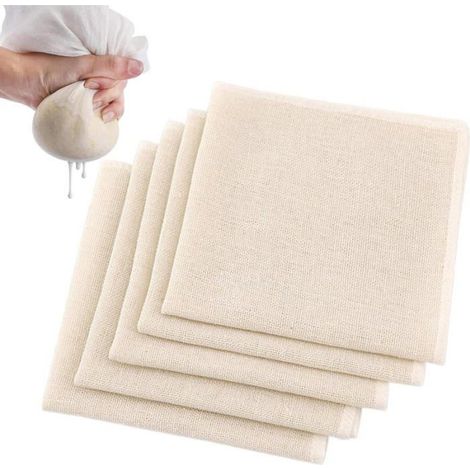 Etamine Alimentaire - 50x50 cm - Coton Et Lin - Reutilisable - Lot De 10 (1/5)
